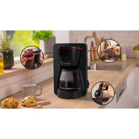 Cafetera de Goteo Bosch MyMoment/ 15 Tazas/ Negra - Tiensol