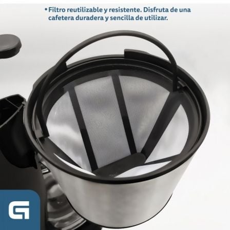 Cafetera de Goteo Grunkel Caf - B Aroma/ 12 Tazas/ Blanca - Tiensol