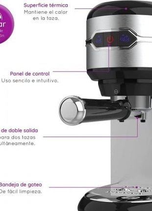 Cafetera Expreso Grunkel CAFPRESOH - 20/ 1450W/ 20 Bares - Tiensol