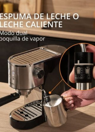 Cafetera Expreso Krups Virtuoso/ 1400W/ 15 Bares/ Plata - Tiensol