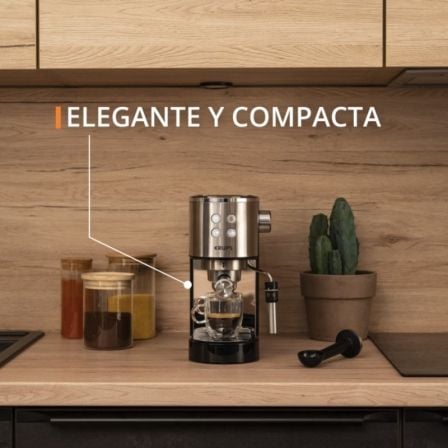 Cafetera Expreso Krups Virtuoso/ 1400W/ 15 Bares/ Plata - Tiensol