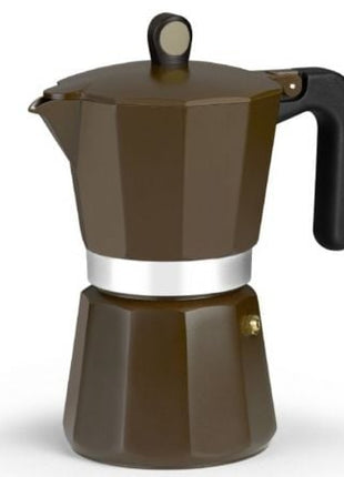 Cafetera Italiana Monix Induction Cream M6710006/ 6 Tazas/ Marrón - Tiensol