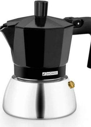 Cafetera Italiana Monix Induction Inox M863003/ 3 Tazas/ Negra - Tiensol