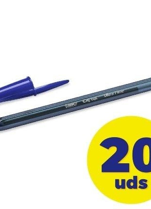 Caja de Bolígrafos de Tinta de Aceite Bic Cristal Exact Ultrafine 992605/ 20 unidades/ Azules - Tiensol