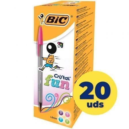 Caja de Bolígrafos de Tinta de Aceite Bic Cristal Fun 895793/ 20 unidades/ Colores Surtidos - Tiensol