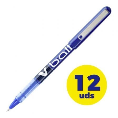 Caja de Bolígrafos de Tinta Líquida Pilot V - Ball NVB7A/ 12 unidades/ Azules - Tiensol