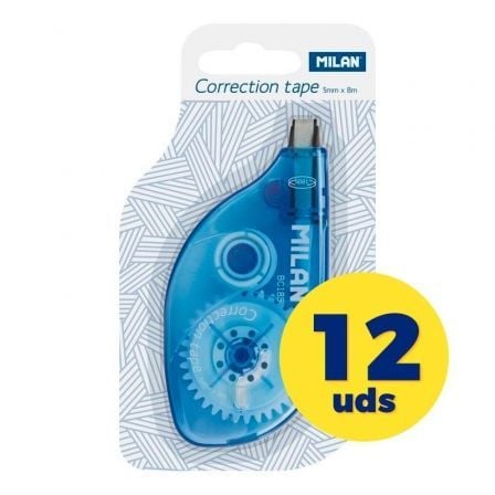 Caja de Corrector de Escritura en Cinta Milan Correction Tape 80185/ 5mm x 8m 12 unidades - Tiensol