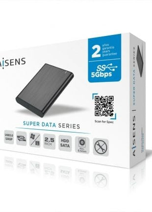 Caja Externa para Disco Duro de 2.5' Aisens ASE - 2525B/ USB 3.1/ Sin tornillos - Tiensol