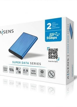 Caja Externa para Disco Duro de 2.5' Aisens ASE - 2525BLU/ USB 3.1/ Sin tornillos - Tiensol