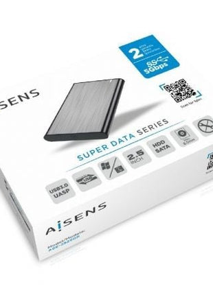 Caja Externa para Disco Duro de 2.5' Aisens ASE - 2525GR/ USB 3.1/ Sin tornillos - Tiensol