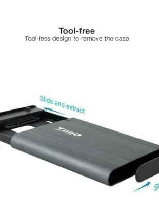 Caja Externa para Disco Duro de 2.5' TooQ TQE - 2503G/ USB 3.1/ Sin Tornillos - Tiensol