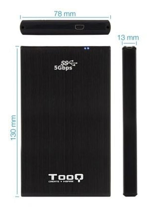 Caja Externa para Disco Duro de 2.5' TooQ TQE - 2522B/ USB 3.1 - Tiensol