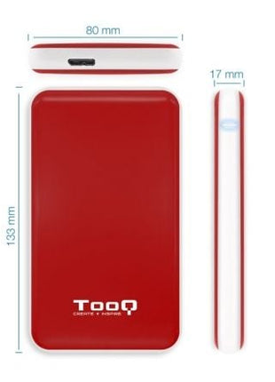 Caja Externa para Disco Duro de 2.5' TooQ TQE - 2528R/ USB 3.1/ Sin tornillos - Tiensol