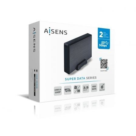 Caja Externa para Disco Duro de 3.5' Aisens ASE - 3530B/ USB 3.1 - Tiensol