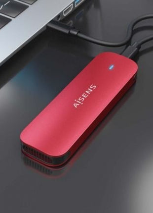 Caja Externa para Disco SSD M.2 NVMe Aisens ASM2 - 027RED/ USB 3.2/ Sin tornillos - Tiensol