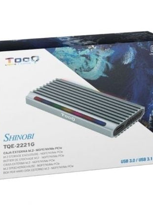 Caja Externa para Disco SSD M.2 NVMe TooQ TQE - 2221G/ USB 3.1 Gen2/ Sin tornillos - Tiensol