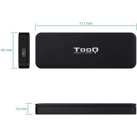 Caja Externa para Disco SSD M.2 NVMe TooQ TQE - 2280B/ USB 3.1/ Sin tornillos - Tiensol