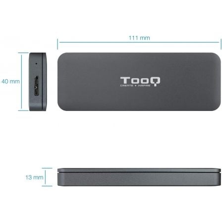 Caja Externa para Disco SSD M.2 SATA TooQ TQE - 2281G/ USB 3.0/ Sin tornillos - Tiensol