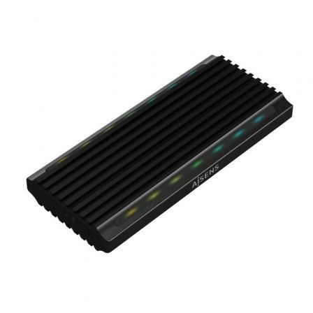 Caja Externa para Disco SSD M.2 SATA/NVMe Aisens ASM2 - RGB012B/ USB 3.2/ Sin tornillos - Tiensol