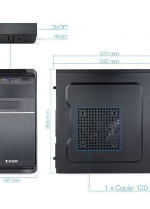 Caja Minitorre TooQ TQC - 4735U3C - B con Fuente 500W - Tiensol