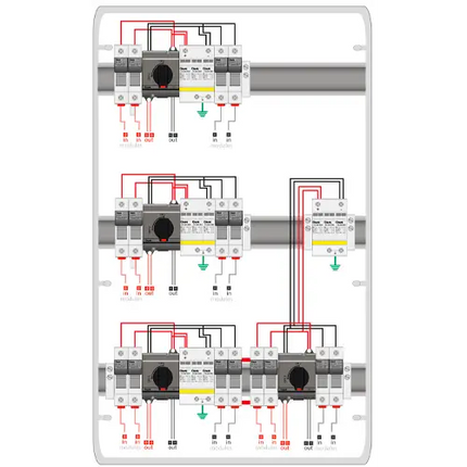 Caja Protecciones DC PV GAVE STM21025P15S/4 4 MPPT 2 Strings 15A 1000V - Kits Protecciones CC