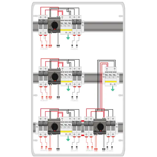 Caja Protecciones DC PV GAVE STM21025P15S/4 4 MPPT 2 Strings 15A 1000V - Kits Protecciones CC