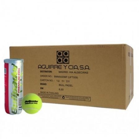 Cajón Bolas Bullpadel Premium Pro/ 24 packs de 3 unidades - Tiensol