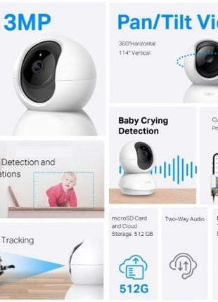 Cámara de Videovigilancia TP - Link Tapo TC71/ Visión Nocturna/ Control desde APP - Tiensol
