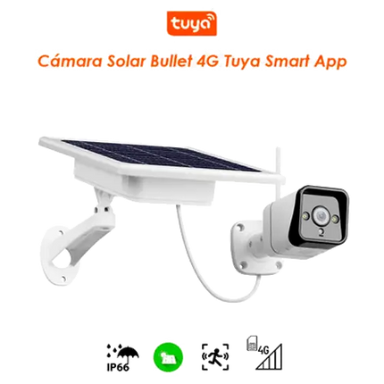 Cámara Solar 4G Tuya Smart APP Bullet 4mm - Tiensol