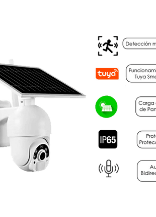 Cámara Solar 4G PTZ 2MP | Tuya Smart - Tiensol