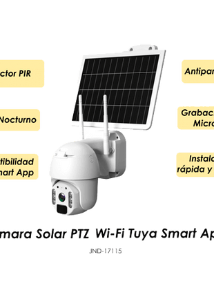 Cámara Solar WiFi PTZ 1080P | Tuya Smart - Tiensol