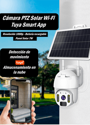 Cámara Solar WiFi PTZ 1080P | Tuya Smart - Tiensol