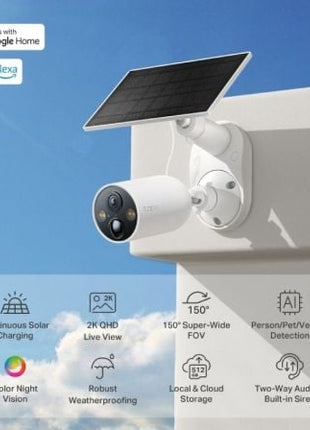 Cámaras de Videovigilancia TP - Link Tapo C425 KIT/ Visión Nocturna/ Control desde APP/ Incluye Panel Solar - Tiensol