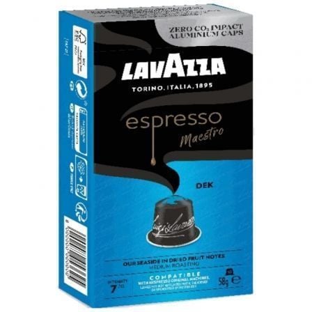 Cápsula Lavazza Espresso Maestro Dek Descafeinado para cafeteras Nespresso/ Caja de 10 - Tiensol