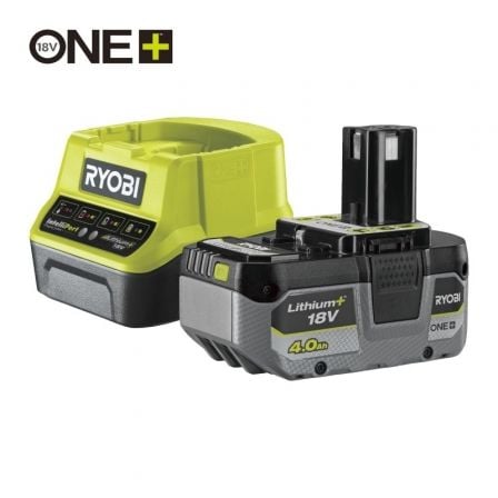 Cargador + Batería de litio Ryobi ONE+ RC18120 - 140X/ 18V 4,0Ah - Tiensol