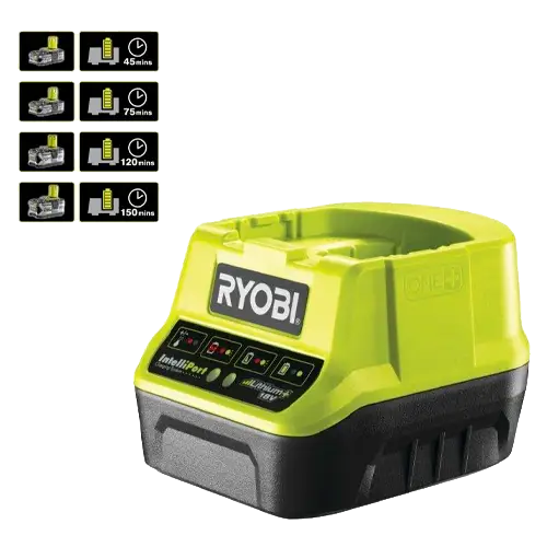 Cargador Baterías Ryobi RC18120 18V ONE + | 2.0A | Compacto e Inteligente - Accesorios de Herramientas