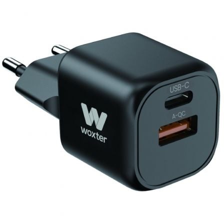 Cargador Compacto Woxter PE26 - 173/ 1xUSB Tipo - C/ 1xUSB/ 20W - Tiensol