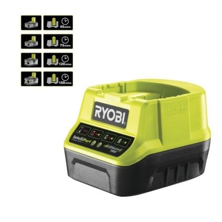 Cargador de Baterías Ryobi ONE+ RC18120 Litio - ion/ 18V 2.0 Ah/ Sin batería - Tiensol