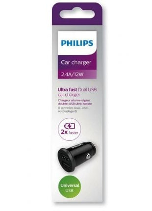 Cargador de Coche Philips DLP2510/ 2xUSB/ 12W - Tiensol