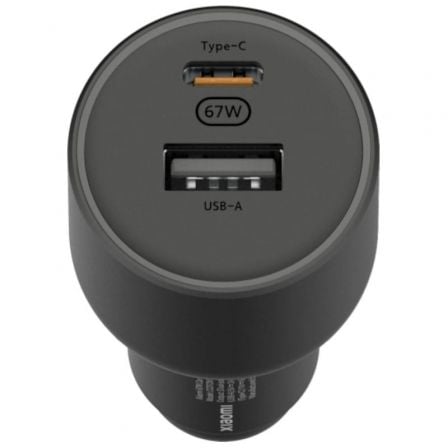 Cargador de Coche Xiaomi 67W USB - A Tipo - C/ 1xUSB - A/ 1xUSB Tipo - C/ 2A/ 6A - Tiensol