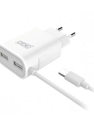 Cargador de Pared 3GO ALMUSB20/ 2xUSB/ 2A - Tiensol