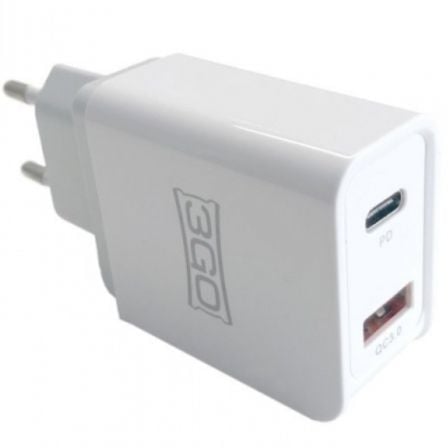 Cargador de Pared 3GO ALMUSBCQC3/ 1xUSB/ 1xUSB Tipo - C/ 18W - Tiensol