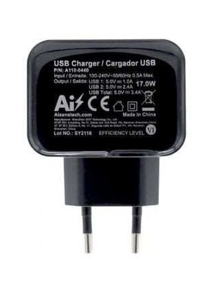 Cargador de Pared Aisens A110 - 0440/ 2xUSB/ 17W - Tiensol