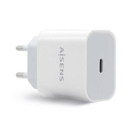 Cargador de Pared Aisens A110 - 0537/ 1xUSB Tipo - C/ 20W - Tiensol