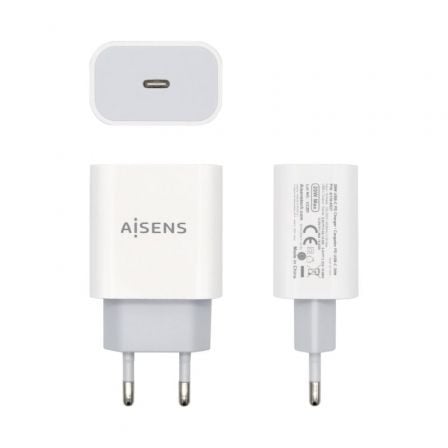 Cargador de Pared Aisens A110 - 0537/ 1xUSB Tipo - C/ 20W - Tiensol