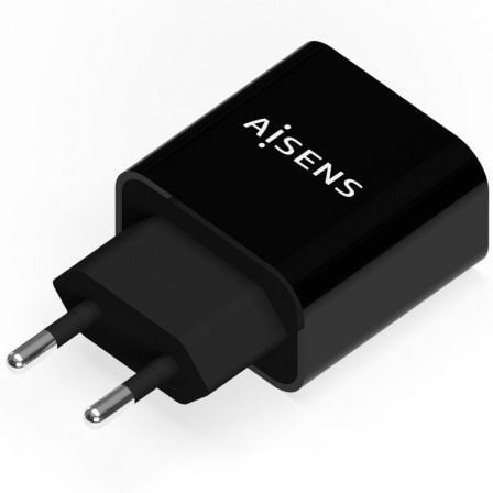 Cargador de Pared Aisens A110 - 0538/ 1xUSB Tipo - C PD3.0/ 20W/ Negro - Tiensol