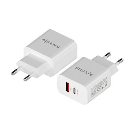 Cargador de Pared Aisens A110 - 0681/ 1xUSB Tipo - C/ 1xUSB/ 20W - Tiensol