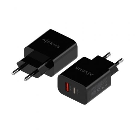 Cargador de Pared Aisens A110 - 0682/ 1xUSB Tipo - C/ 1x USB/ 20W - Tiensol