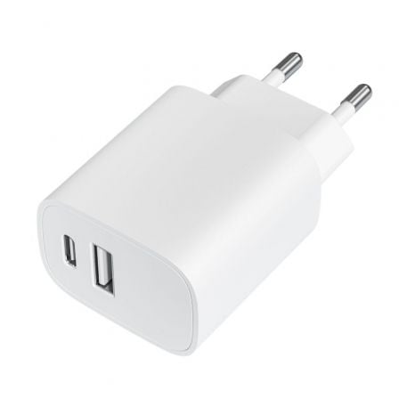 Cargador de Pared Leotec LECSPH20W2W/ 1xUSB Tipo - C/ 1xUSB/ 20W - Tiensol