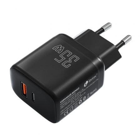 Cargador de Pared Leotec LECSPH35W2/ 1xUSB Tipo - C/ 1xUSB/ 35W - Tiensol